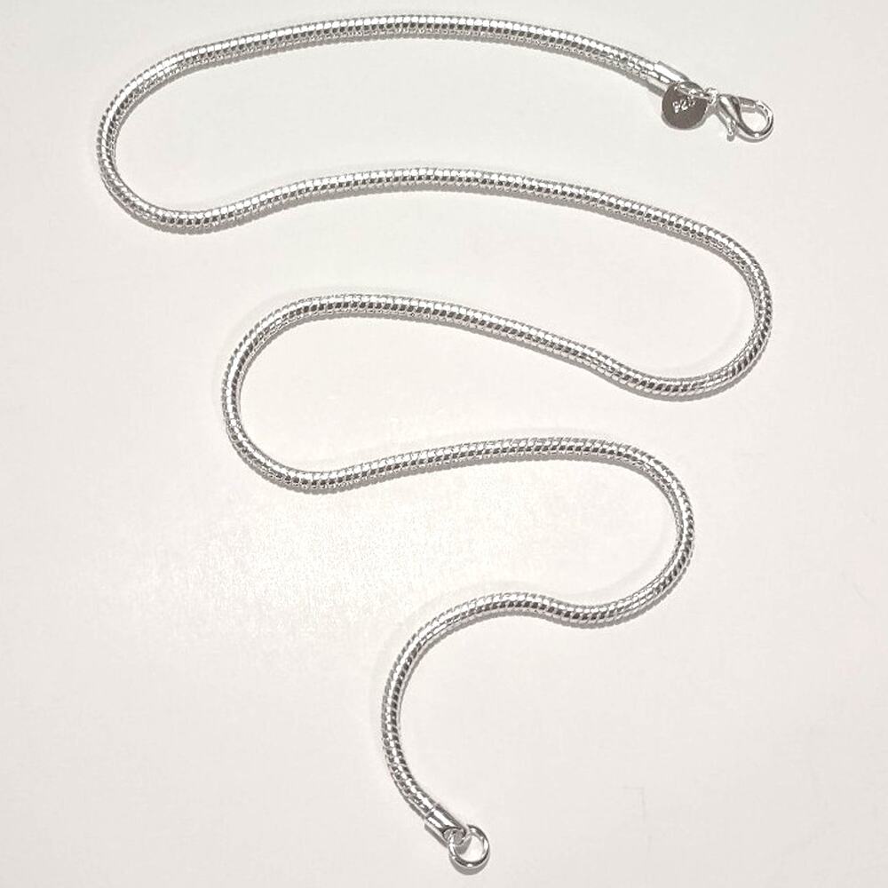 S925 Sterling Silver Rope Style Necklace Christmas Birthday Valentines Gift New!